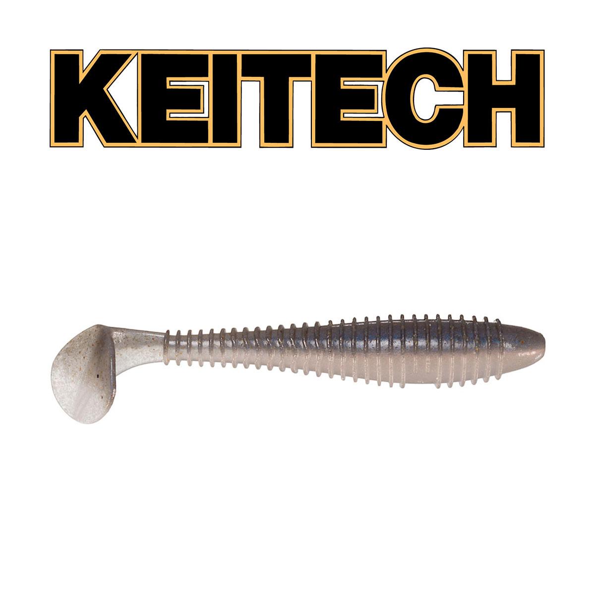 Keitech Fat Swing Impact Swimbait - 4.8 Inch, Silver Flash Color, Paddle Tail Bait For Bass Fishing